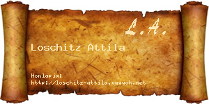 Loschitz Attila névjegykártya